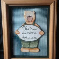 Quadro con targhetta artigianale in ceramica cotta