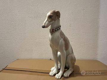 Scultura in ceramica Levriero Pensieroso - Lladrò