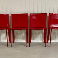 sedie rosse in pelle Cattelan