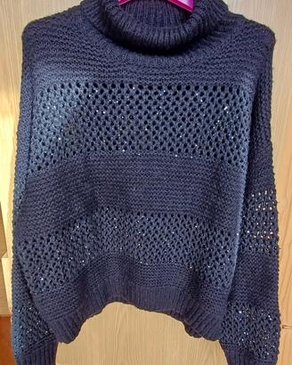 Maglione collo alto Mimi Mua Firenze traforato
