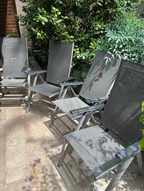 4 sedie in alluminio