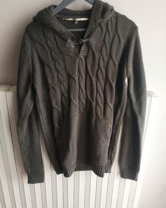 maglione con cappuccio piazza Italia 