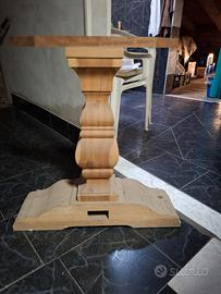 Gambe per basamento tavolo massello di noce