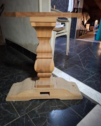Gambe per basamento tavolo massello di noce
