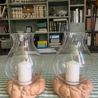 Coppia di lanterne portacandele da tavolo