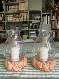 Coppia di lanterne portacandele da tavolo