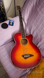 Basso acustico Dean Performer in acero quilted