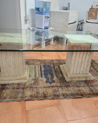 tavolino marmo cristallo