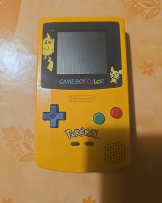 Game boy color Pikachu + giochi pokemon