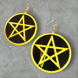 Orecchini pentacolo, gioielli esoterici donna