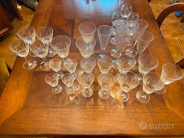 Set bicchieri cristallo vintage
