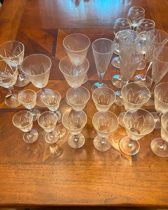 Set bicchieri cristallo vintage