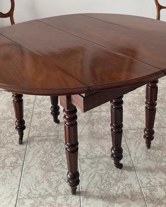 Tavolo ovale francese 1800 con alette