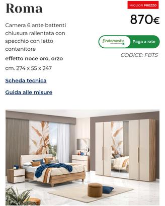 camera da letto Roma 
