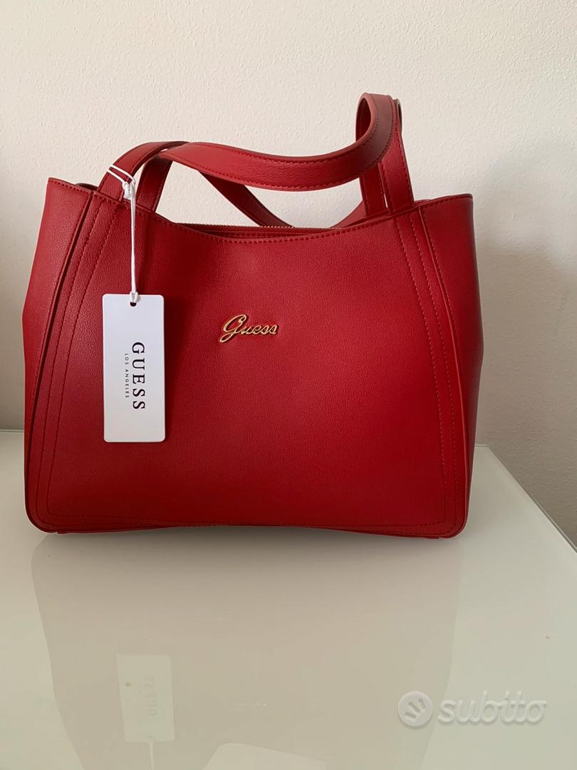 Borsa Guess rossa nuova con cartellino Abbigliamento e Accessori