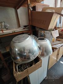 lampadari industriali in acciaio 