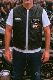 GILET BIKER IN PELLE – TAGLIA L – COMO CHAPTER