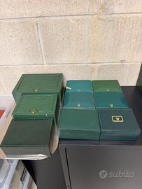 rolex box scatole 9  pezzi anni 70 80 90 2000