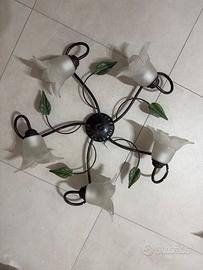 Lampadari ferro battuto