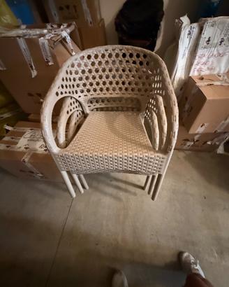 Sedie da giardino in rattan