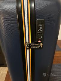 Trolley cabina K-Way rigido blu 55cm TSA