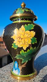 vaso cloisonné cinese primi 900 vintage arte 
