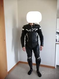 tuta moto in pelle alpinestars 