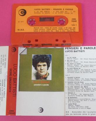 Lucio Battisti Pensieri e parole 1971 musicassetta