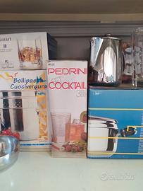 tre kit cocktail Pedrini nuovi, 20 euro l'uno 