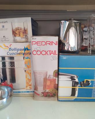 tre kit cocktail Pedrini nuovi, 20 euro l'uno 