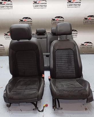 Set sedili in pelle nera \alcantara volkswagen pa