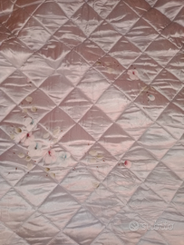 Mezzo Piumino matrimoniale raso dipinto a mano