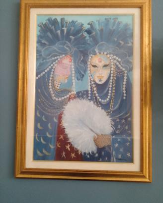 Quadro: Maschere Veneziane di Franca Cassone 