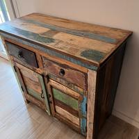 Credenza multicolore in legno riciclato L 90 cm