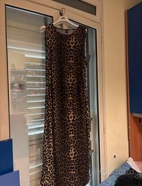 vestito lungo leopardato