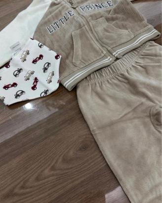 Completo 3 pz invernale neonato 6 mesi ”Primigi”