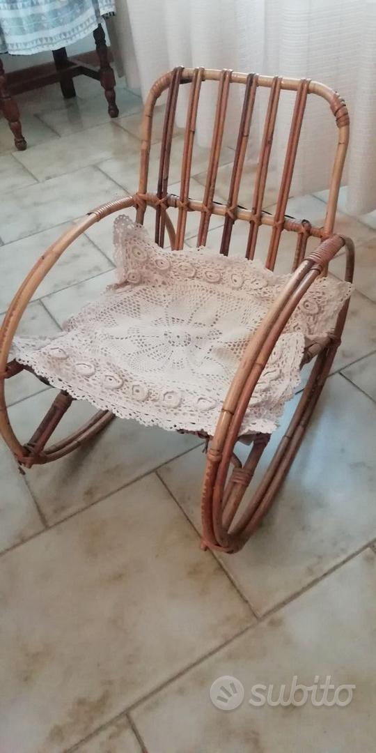 Sedia a dondolo vintage in bambù per bambino/a - Arredamento e Casalinghi  In vendita a Firenze