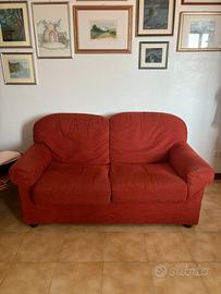 divano due posti rosso bordeaux