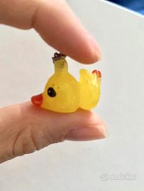 Ciondolo #portachiavi con gancino papera #duck