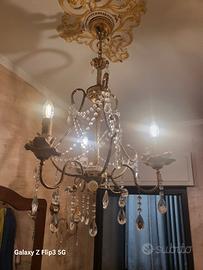 lampadario con 2 applique 