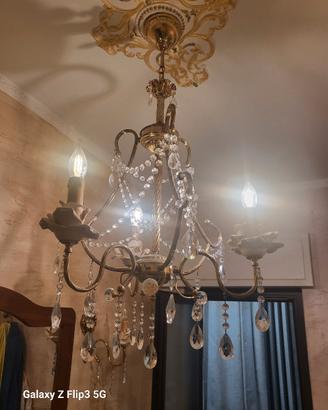 lampadario con 2 applique 