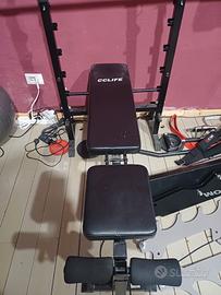 panca manubri pesi e bilanciere 