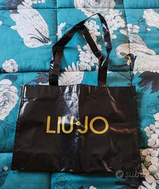 Shopper Liu Jo nera e oro - Borsa riutilizzabile