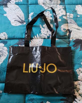 Shopper Liu Jo nera e oro - Borsa riutilizzabile