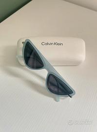 Occhiali Calvin Klein Cat Eye Milky Light Blue