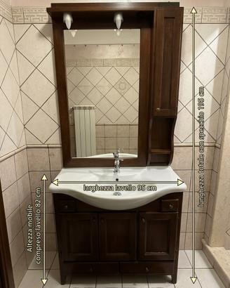 Mobile bagno in legno stile arte povera