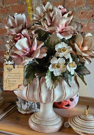 vaso con fiori capodimonte