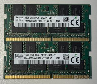 RAM laptop DDR4 SODIMM 2x16 GB 2133MHz - TOT 32GB