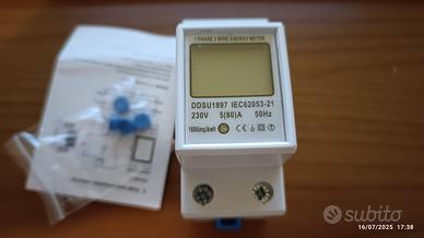 contatore di corrente su guida din