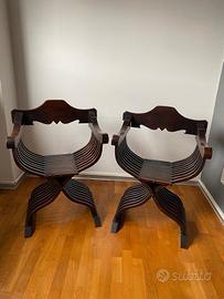coppia sedie Savonarola 